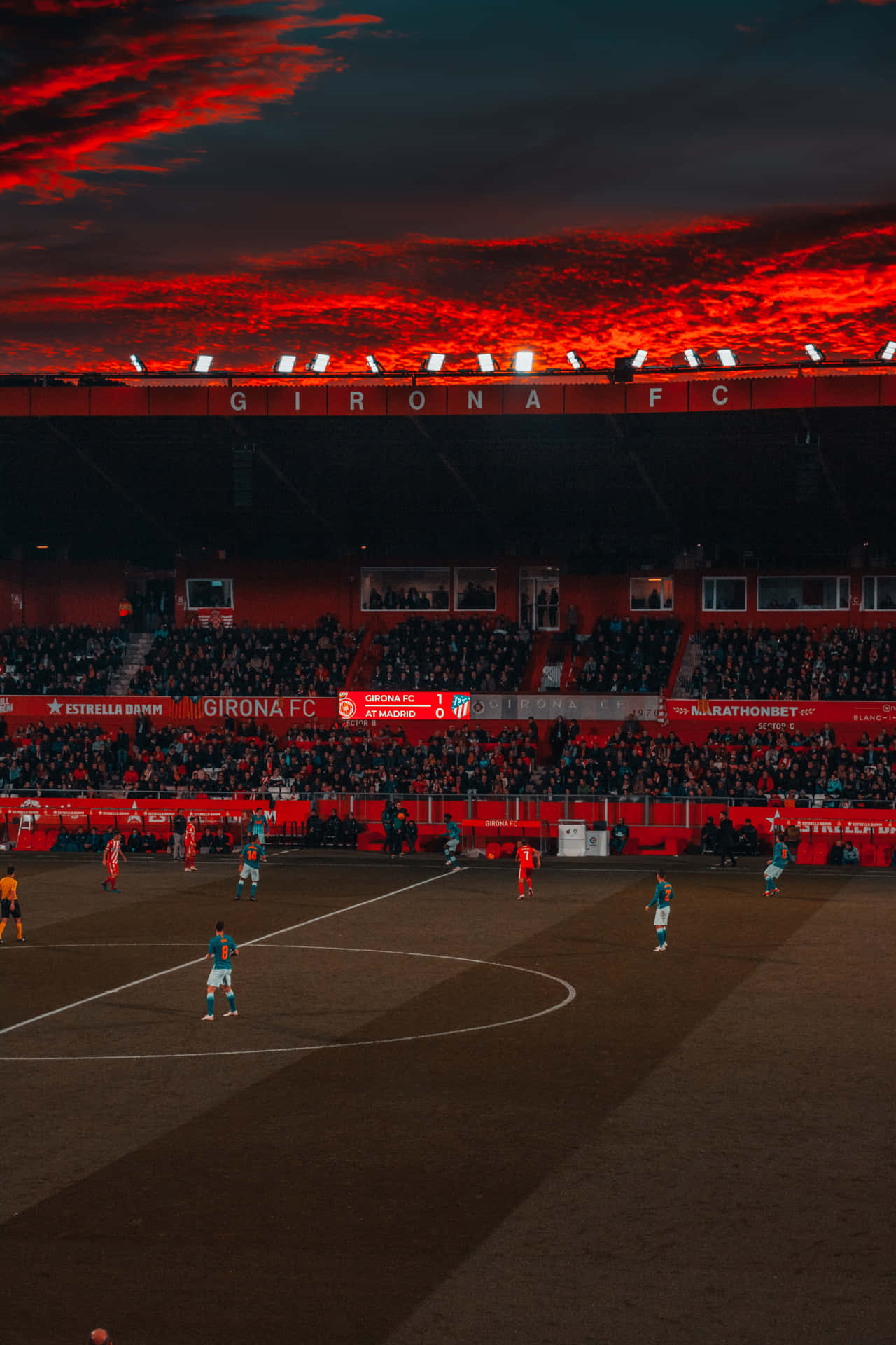 Captivating Soccer Stadium at Sunset