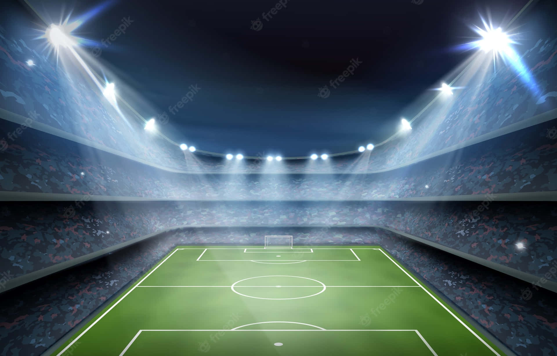Fans nyder et spændende kamp på en overfyldt fodboldstadion. Wallpaper