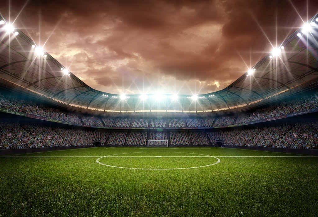 "View From Above of the Soccer Stadium" Wallpaper