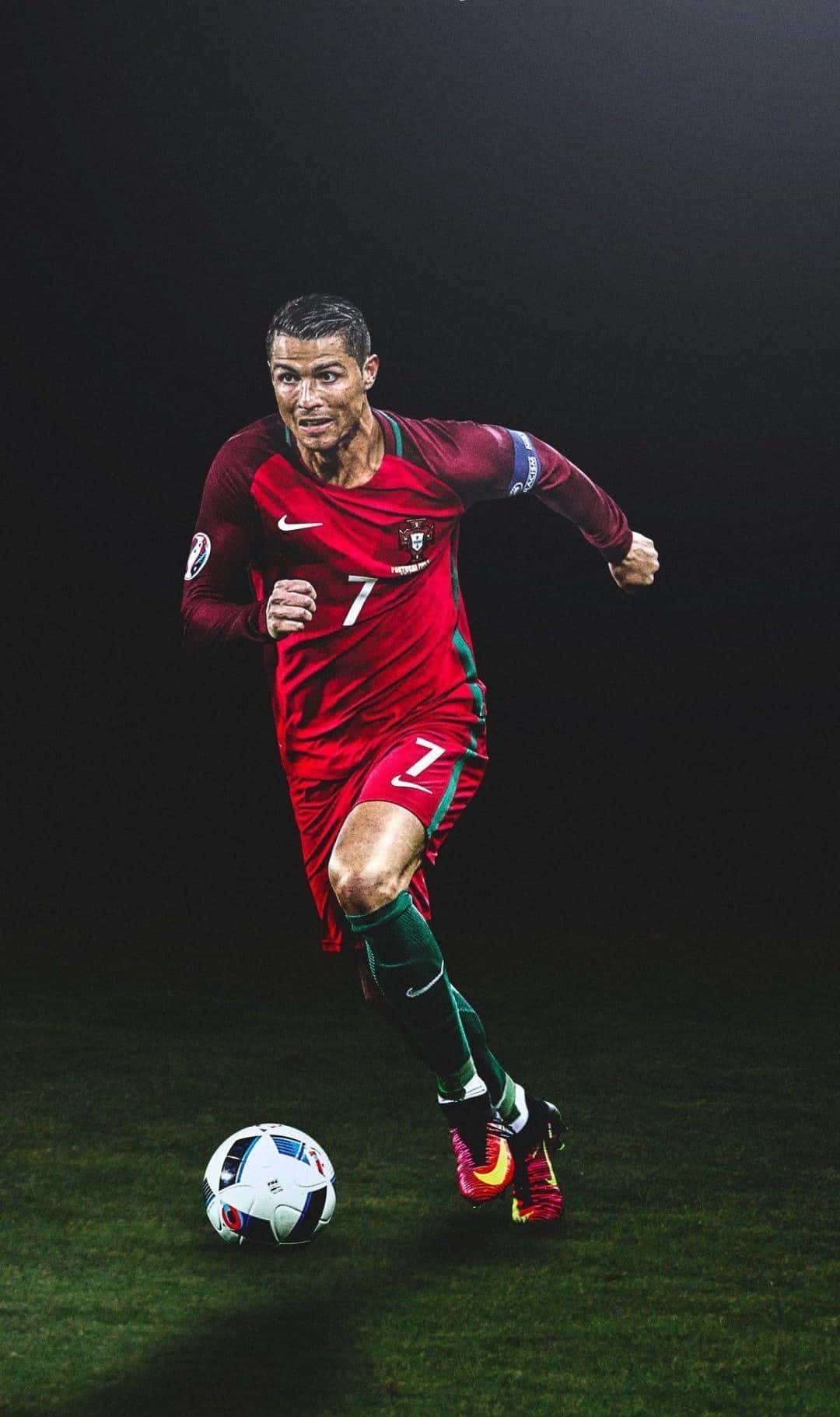 Soccer_ Star_ In_ Action_ Portugal_ Jersey Wallpaper