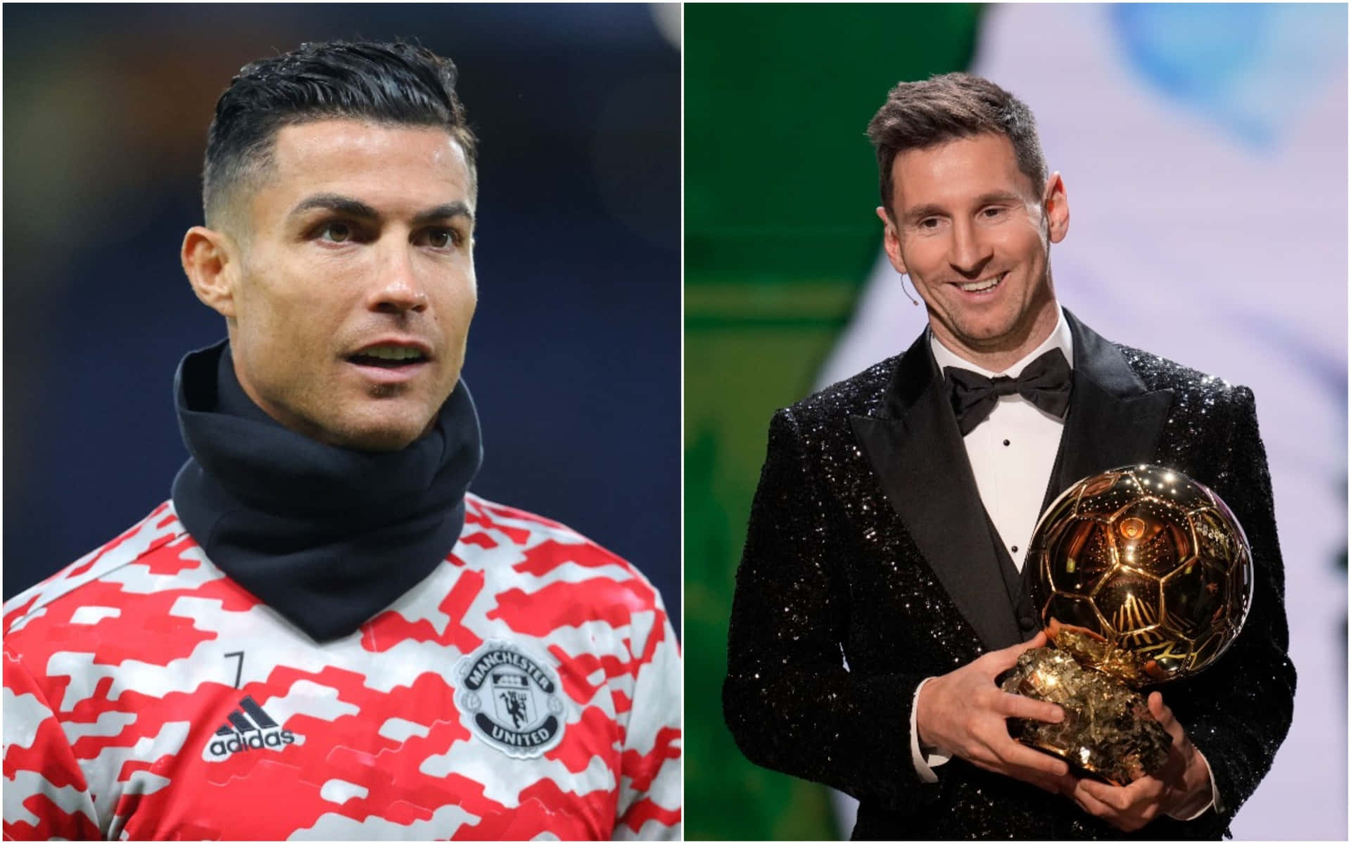 Soccer Stars Comparison Ballon Dor Winner Wallpaper