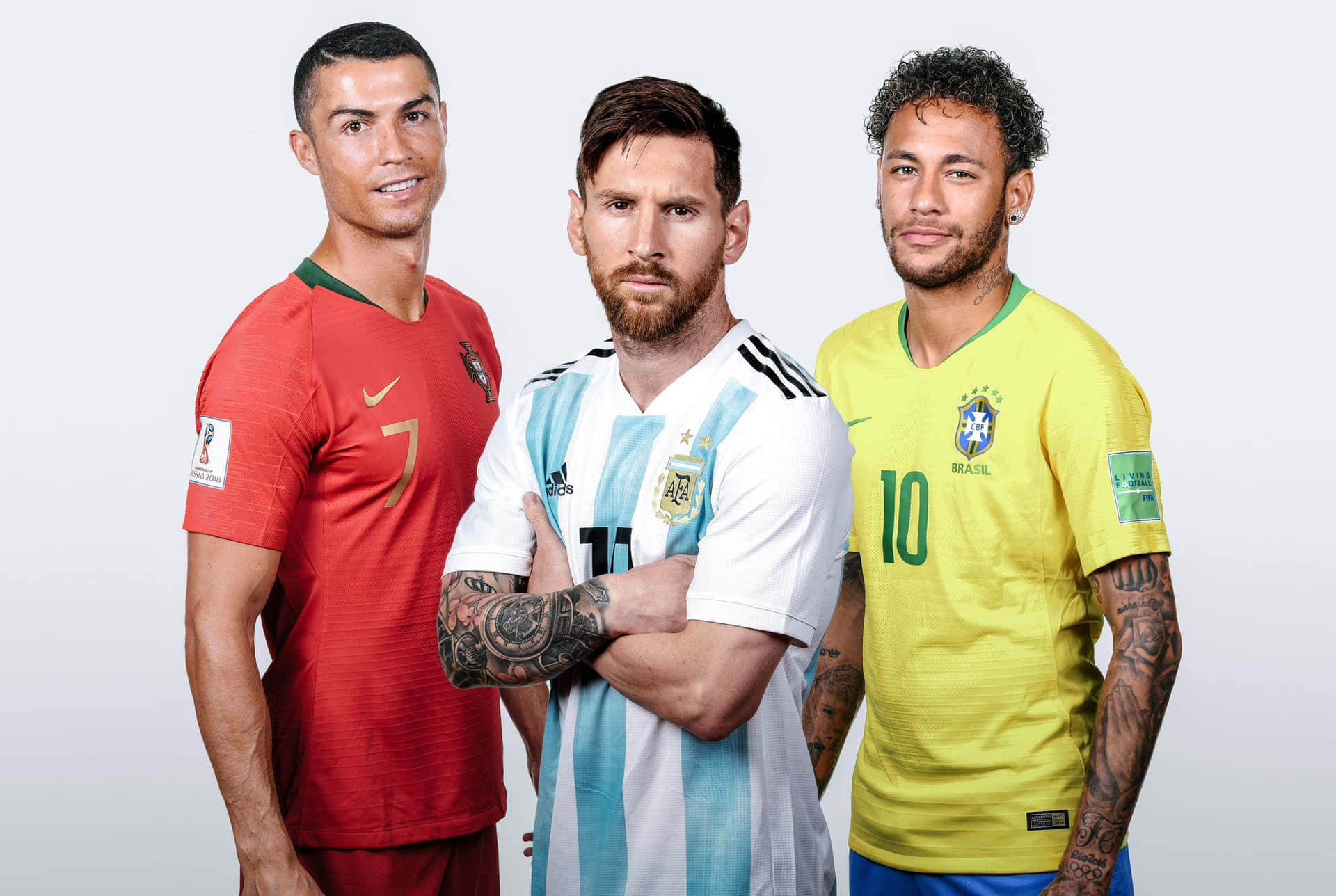 Soccer Stars Portugal Argentina Brazil Jerseys Wallpaper