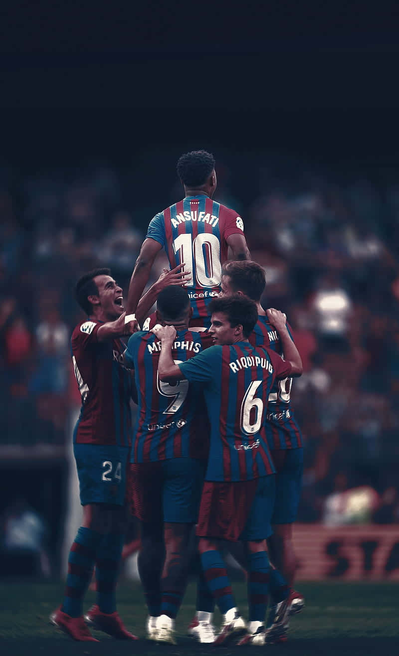 Soccer Team Celebration Moment Wallpaper