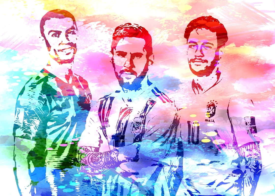 Soccer Trio Artistic Render Wallpaper