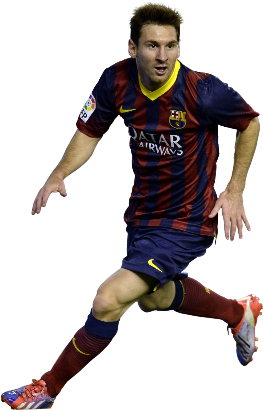 Soccer_ Player_in_ Action_ Barcelona_ Kit PNG