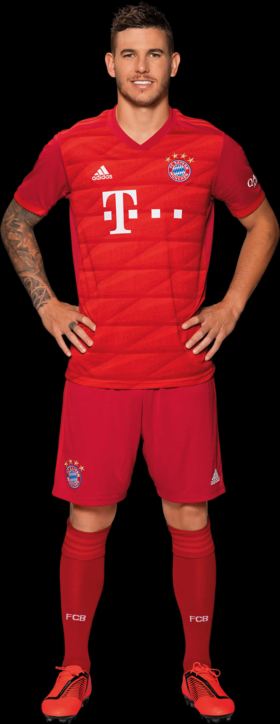 Soccer_ Player_in_ Red_ Kit PNG