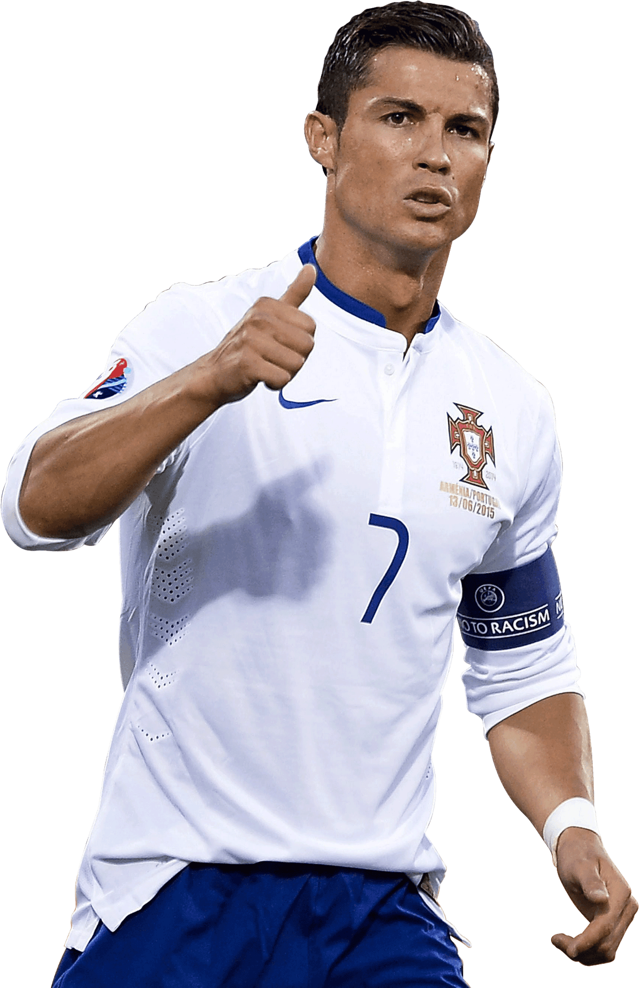 Soccer_ Star_ Thumbs_ Up_ Portugal_ Jersey PNG