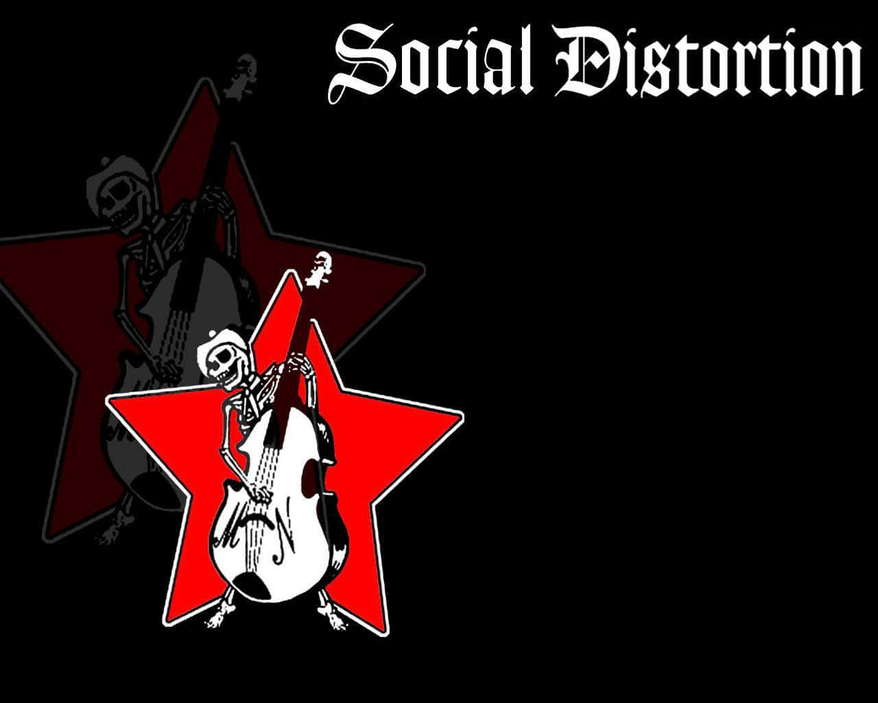 Skeleton Playing Double Bass Social Distortion Wallpaper