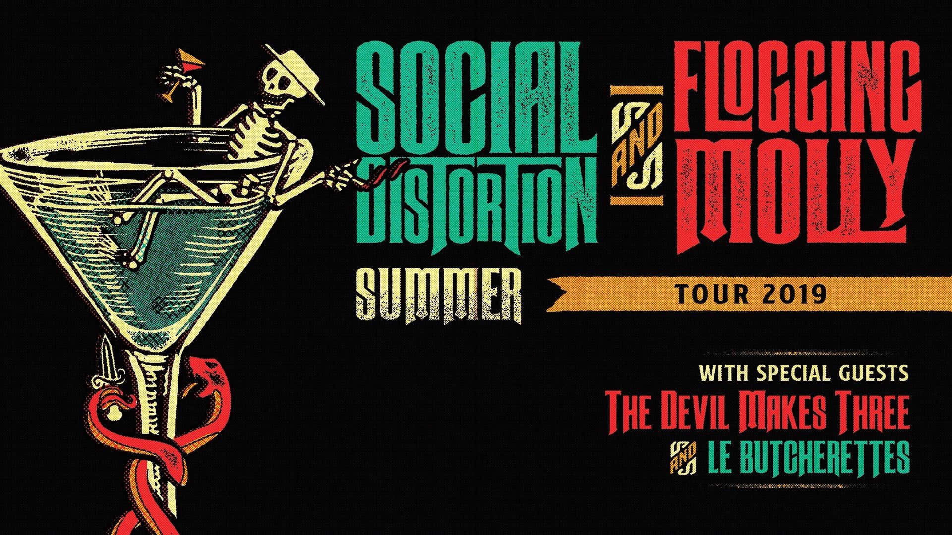 Social Distortion And Flogging Molly Poster 2019 Wallpaper