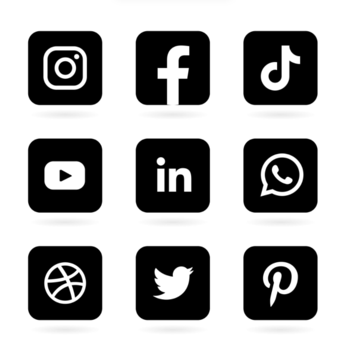 Sozialemedien Icons Set