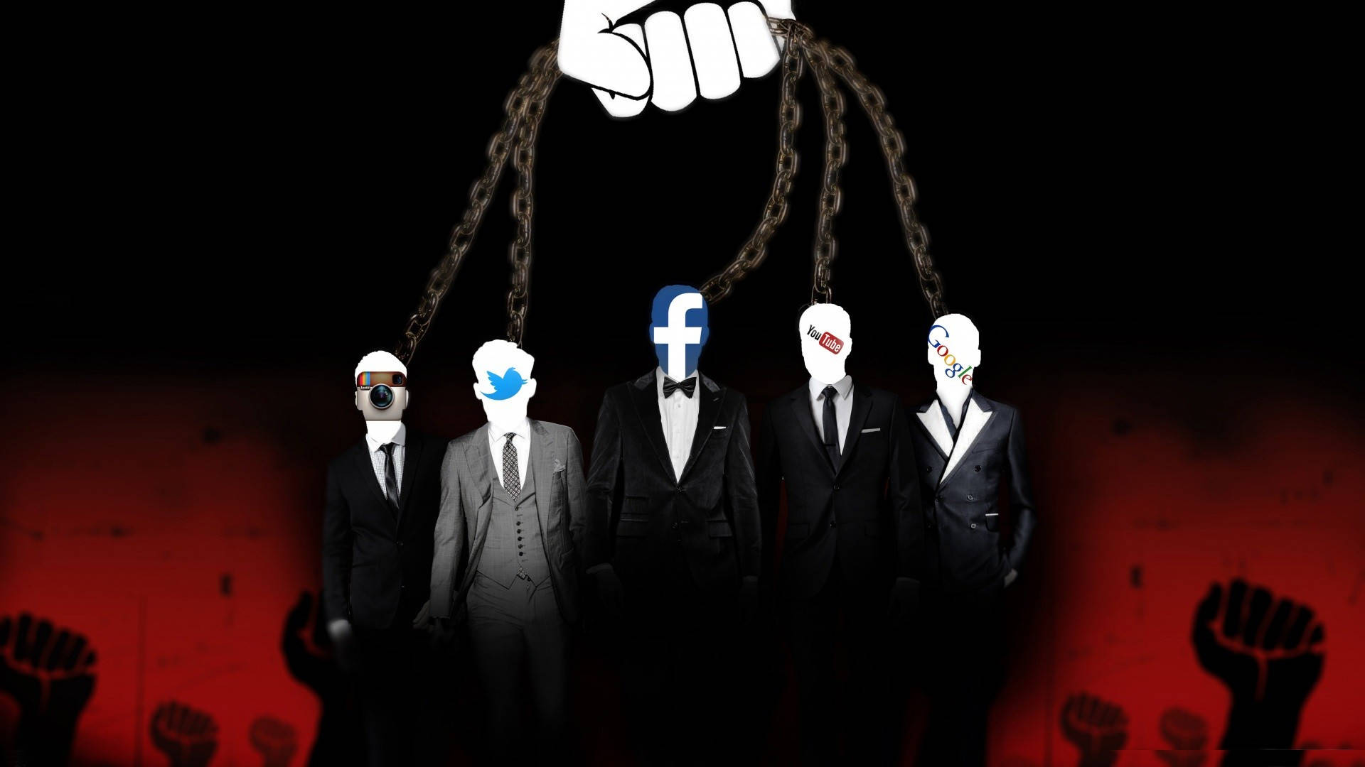 Social Media Chained Humans Wallpaper