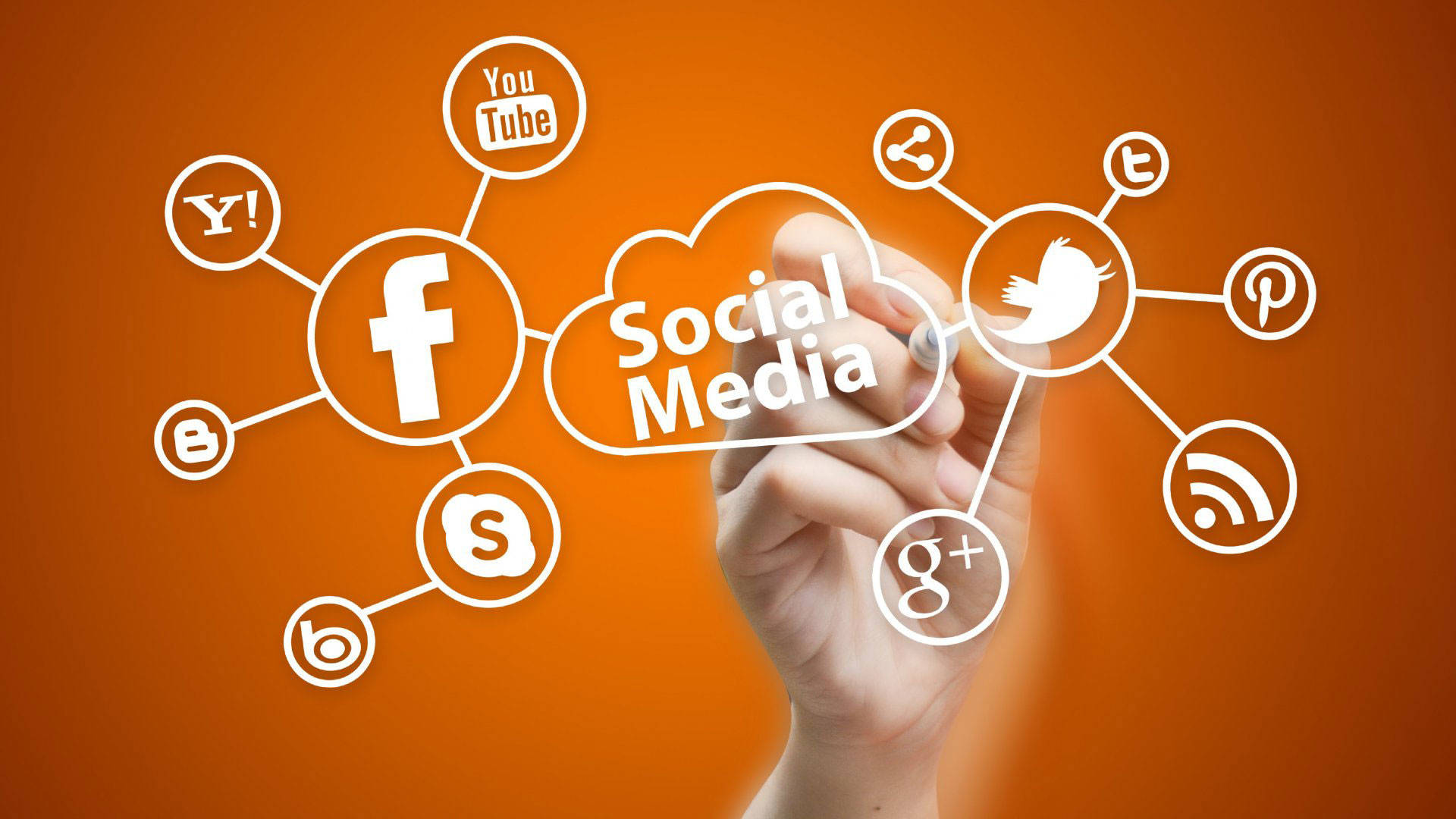 Social Media Cloud Wallpaper