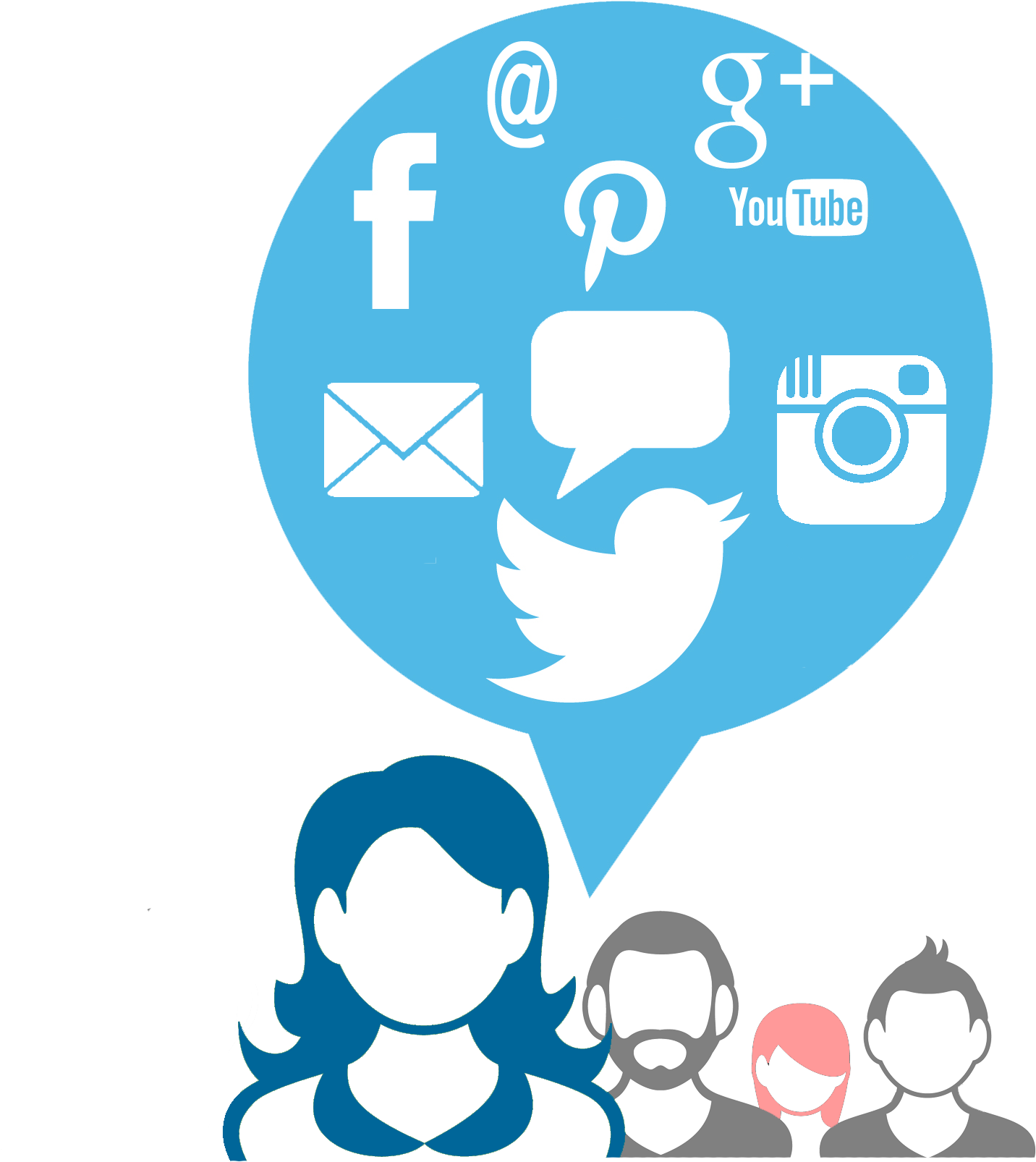 Social Media Communication Bubble PNG