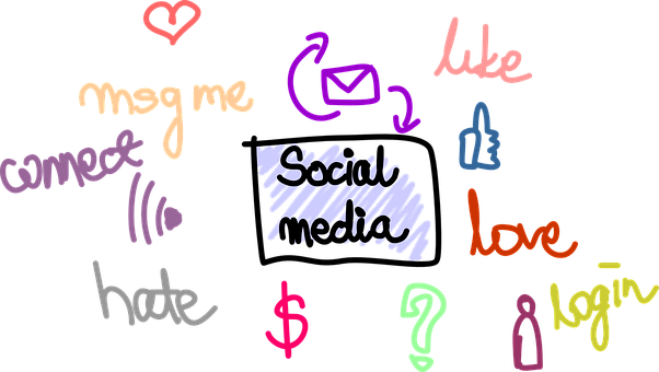 Social Media Concepts Doodle Background PNG
