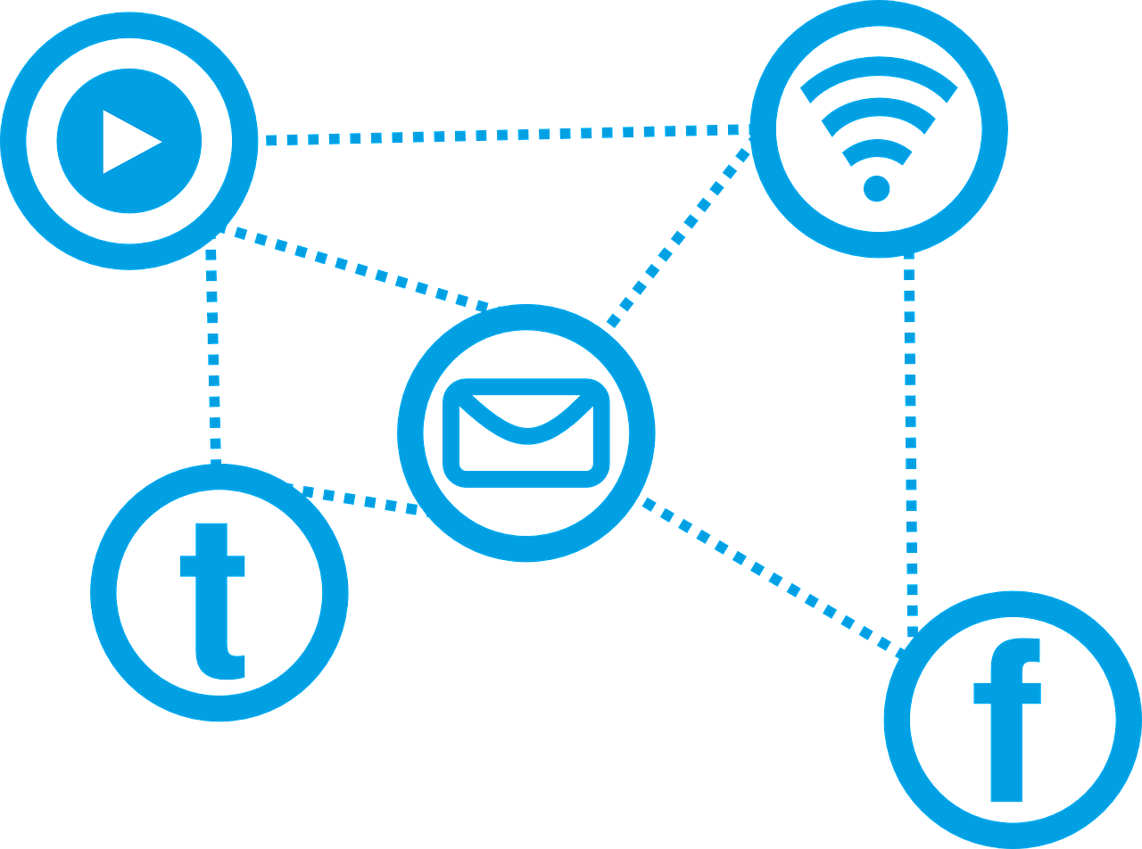 Social Media Connectivity Graphic PNG