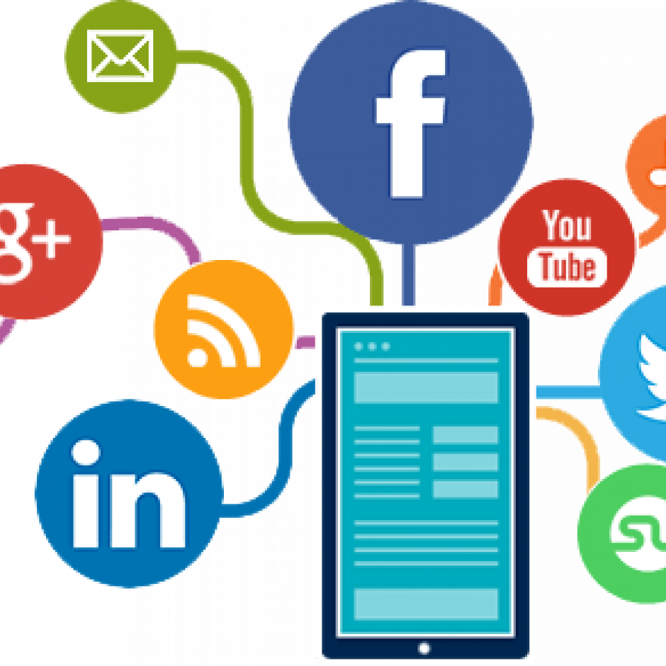 Social Media Connectivity Illustration PNG