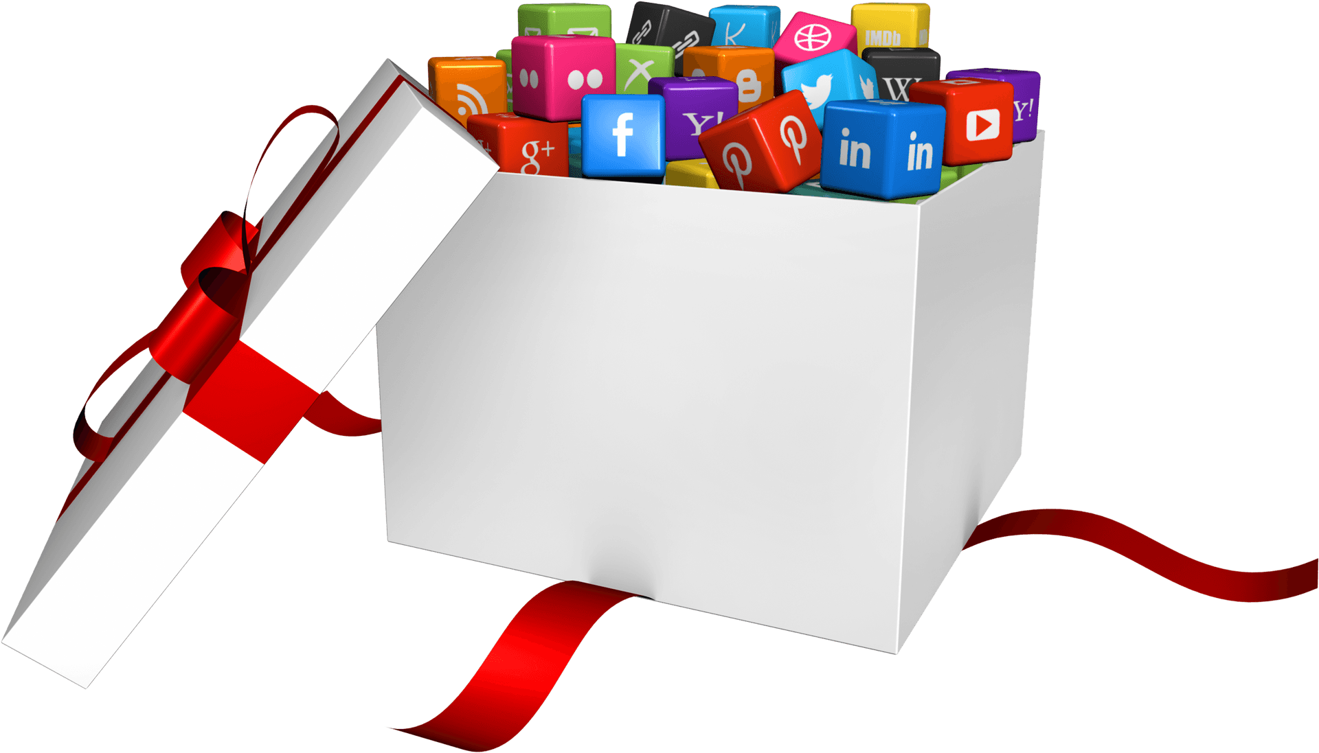Social Media Gift Box PNG