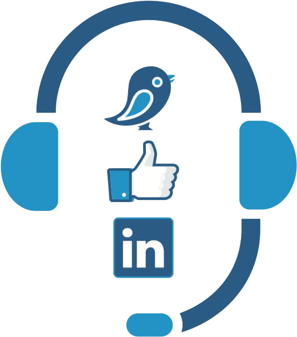 Social Media Headphones Concept PNG