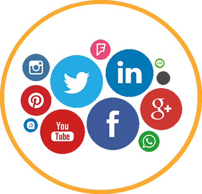 Social Media Icons Circle PNG