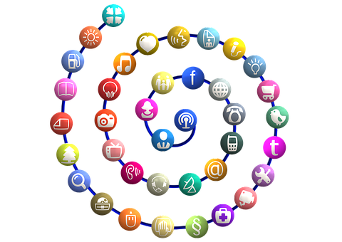 Social Media Icons Circular Network PNG