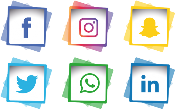 Social Media Icons Collection PNG