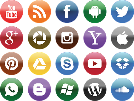 Social Media Icons Collection PNG