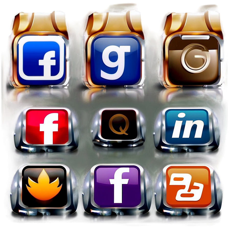 Social Media Icons For Apps Png 05252024 PNG