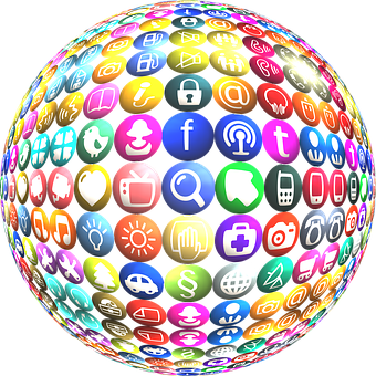 Social Media Icons Globe PNG