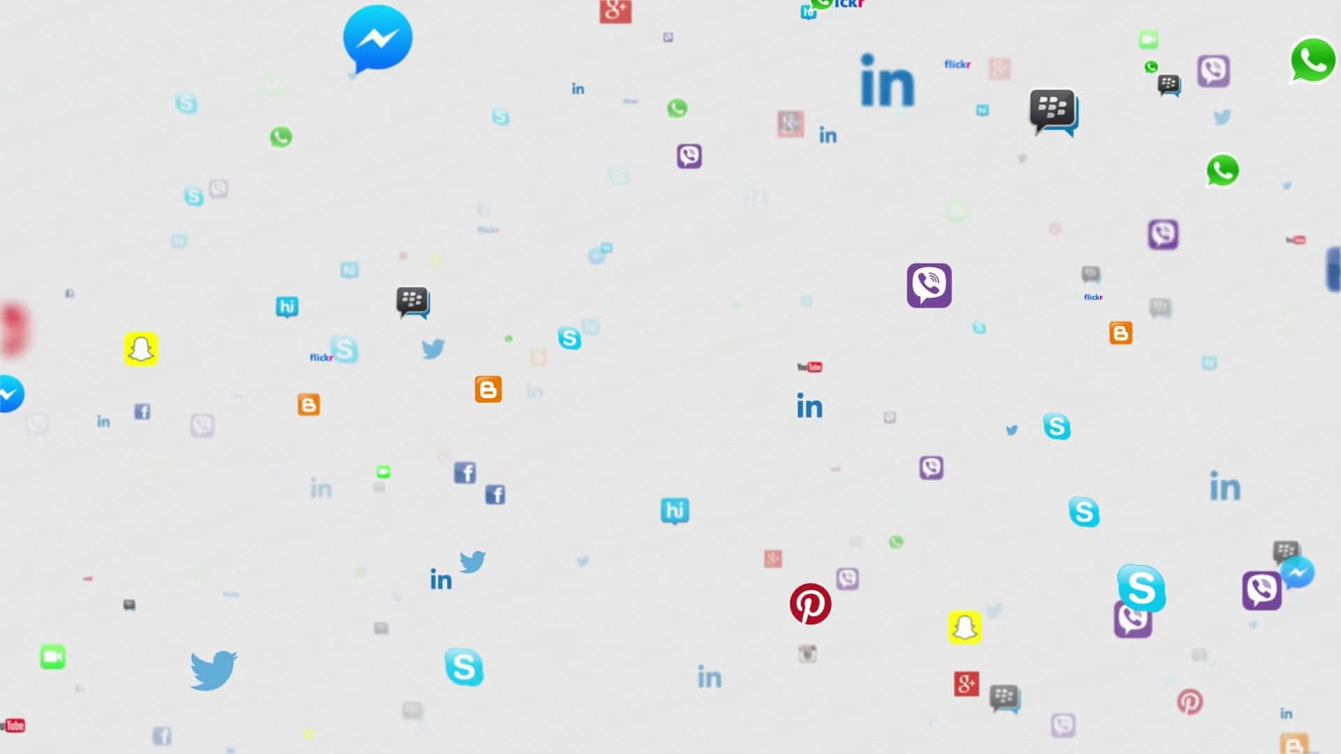 Social Media Icons Floating Wallpaper