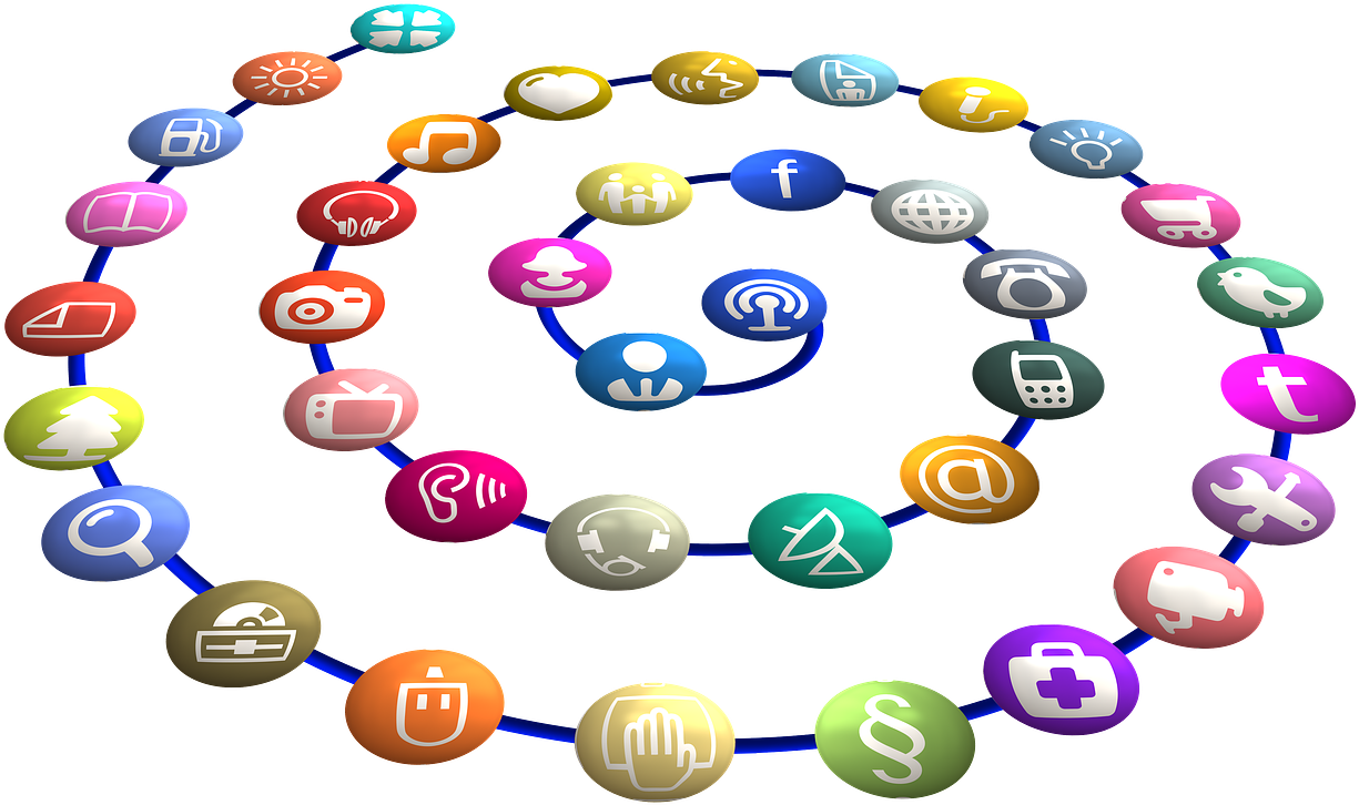 Social Media Icons Network PNG