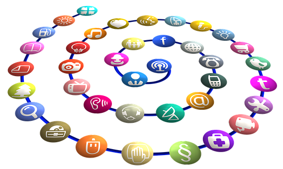 Social Media Icons Network PNG