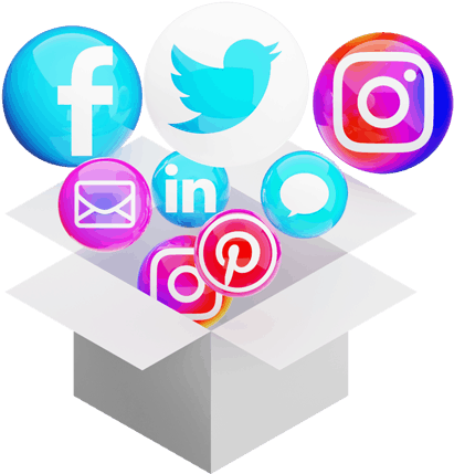 Social Media Icons Outof Box PNG
