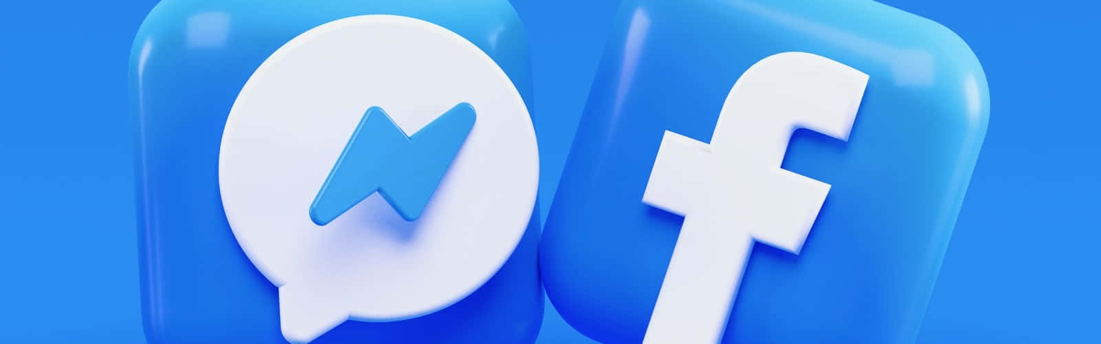 Social Media Icons Facebook Messenger Blue Aesthetic Wallpaper