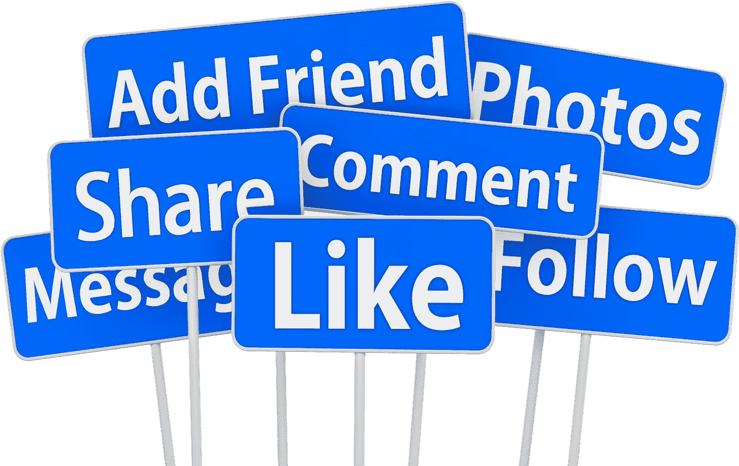 Social Media Interaction Signs PNG
