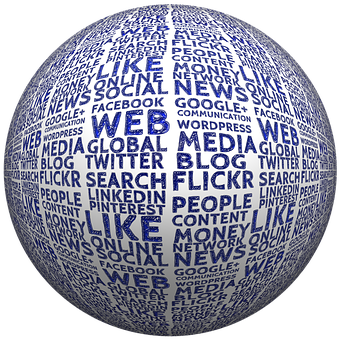 Social Media Keywords Sphere PNG