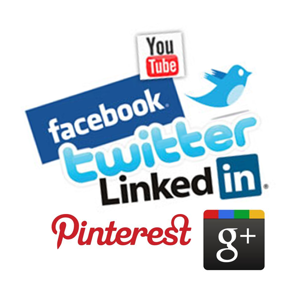 Social Media Logos Collage PNG