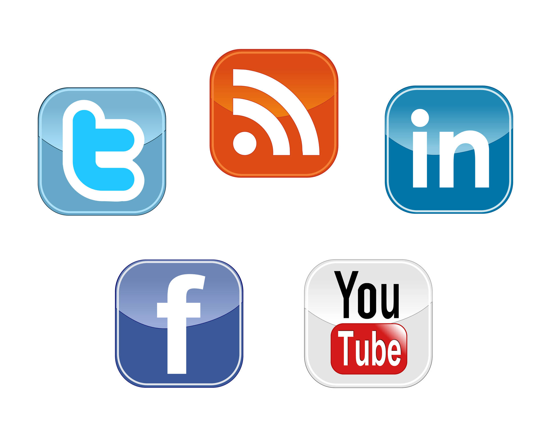 Sozialemedien Logos Einfach Weiß. Wallpaper