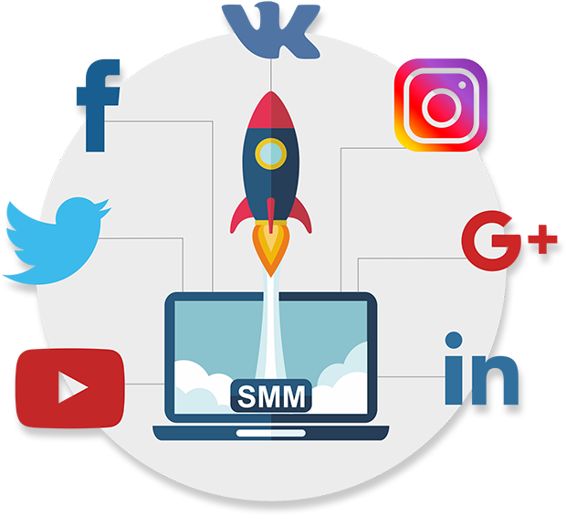 Social Media Marketing Launch Graphic PNG