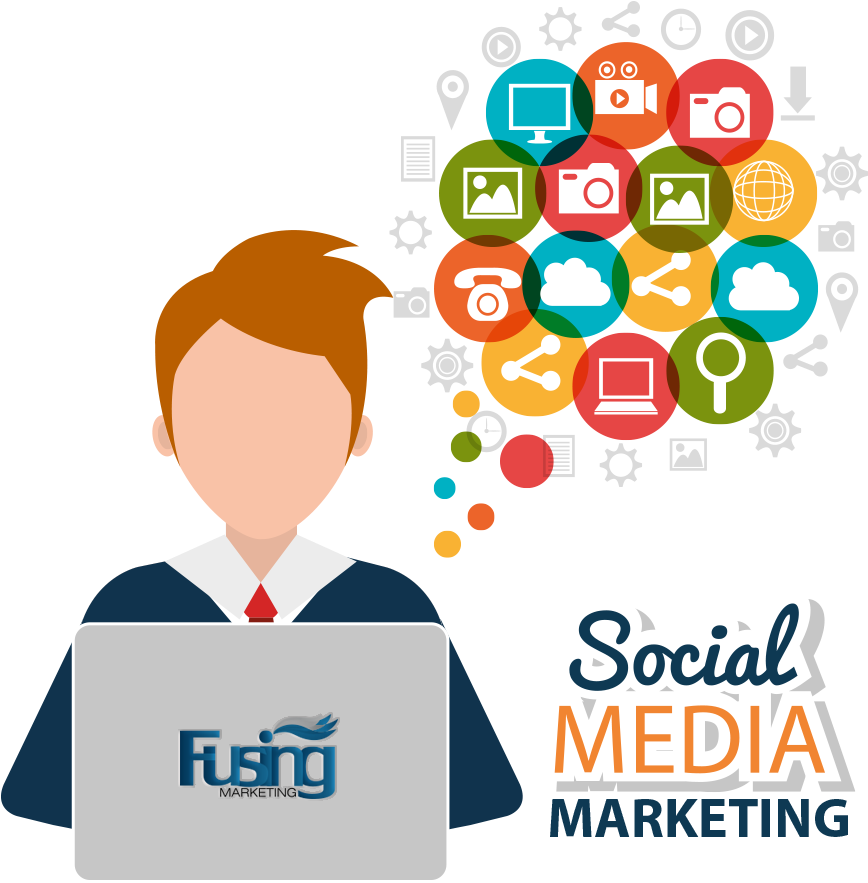 Social Media Marketing Professional Illustration PNG