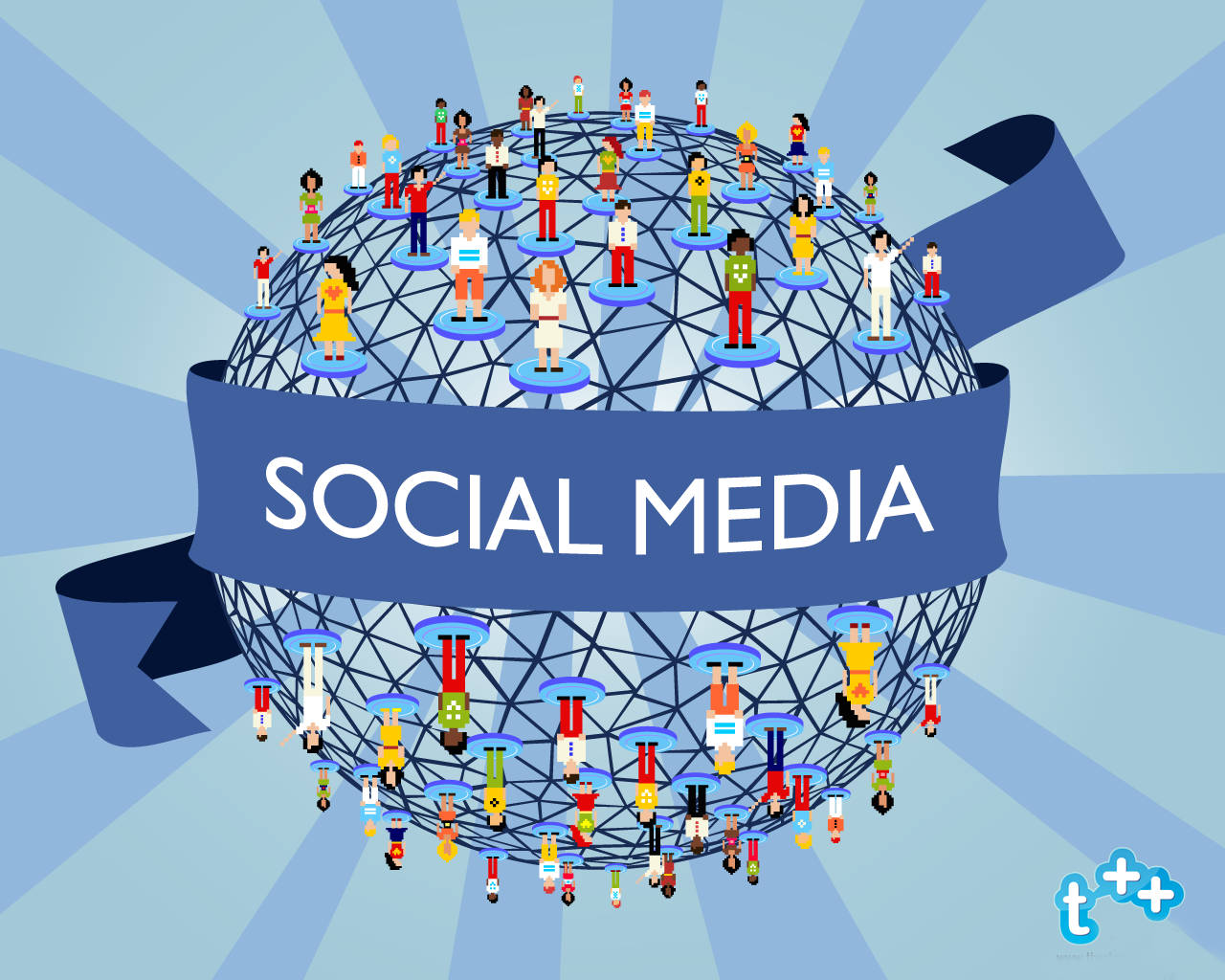 Social Media Network Power Logo Wallpaper