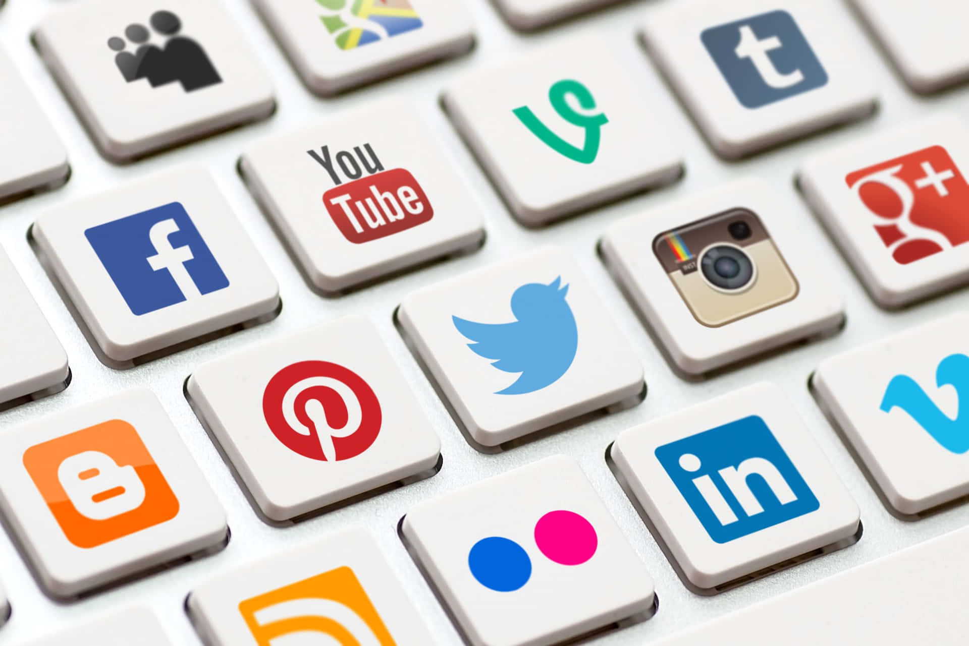 Social Media Keyboard Icons Picture