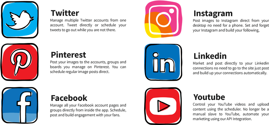 Social Media Platforms Comparison PNG