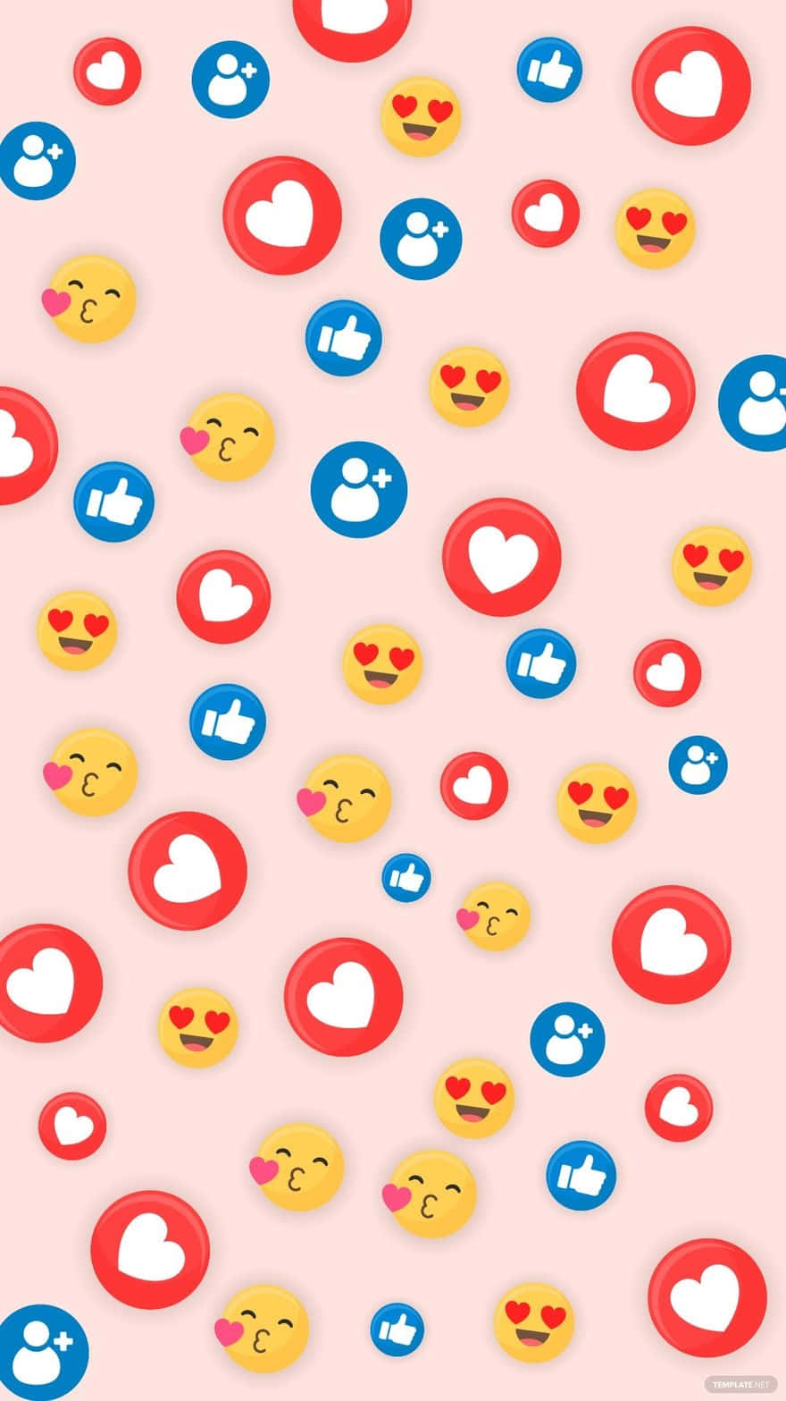 Social Media Reactions Pattern.jpg Wallpaper