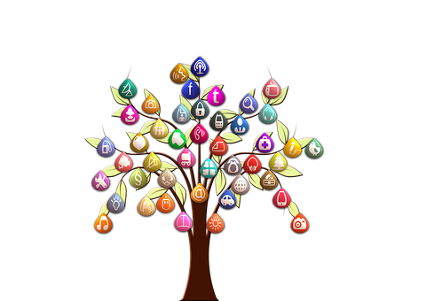 Social_ Media_ Tree_ Illustration PNG
