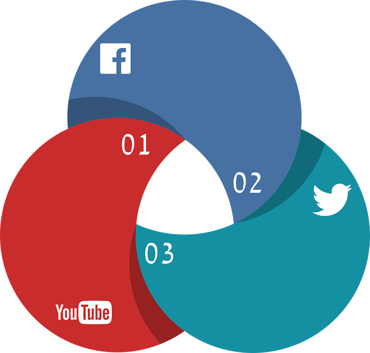 Social Media Venn Diagram PNG