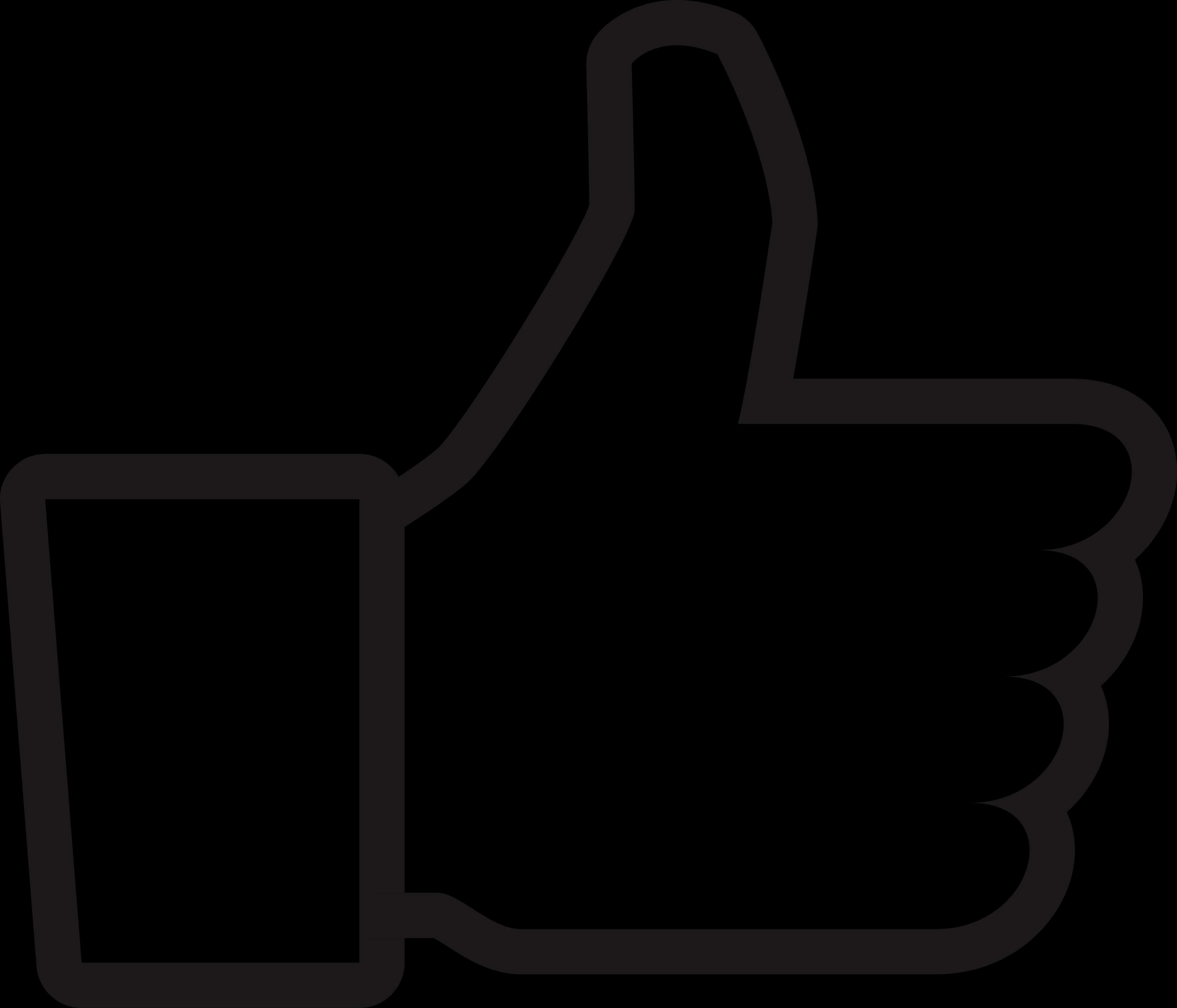 Social Media_ Thumbs Up Icon PNG