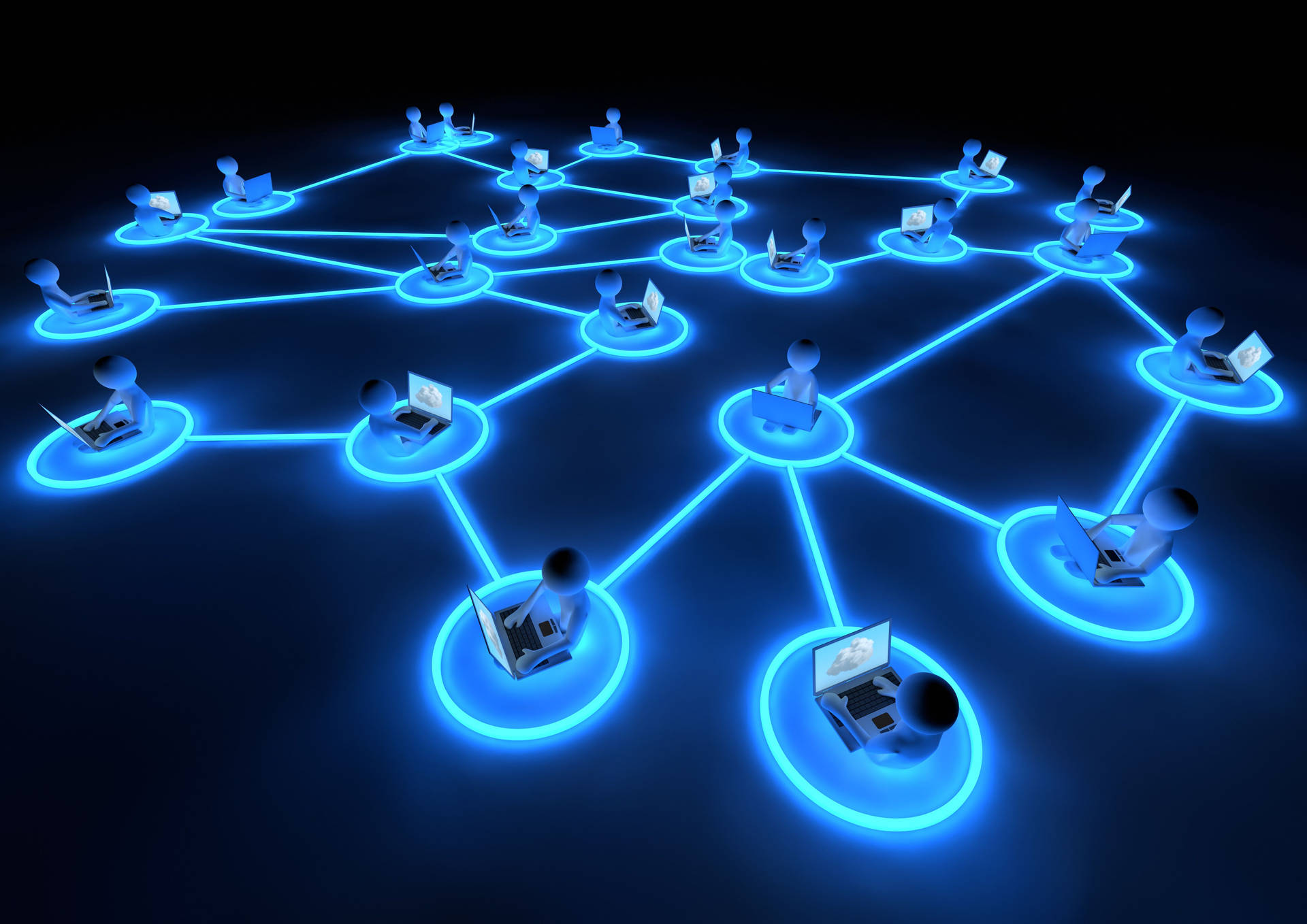 Social Network Computer Interrelation Wallpaper