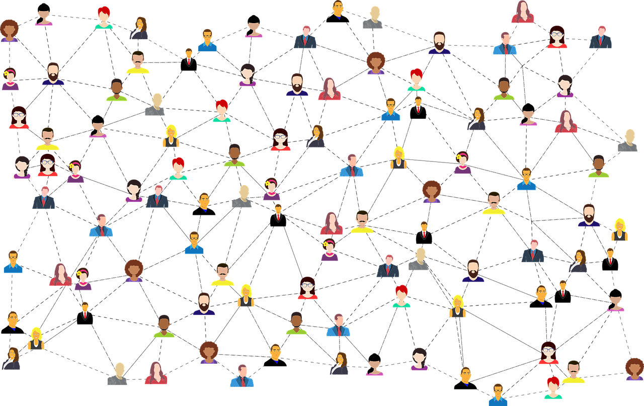 Social Network Connectivity Illustration PNG