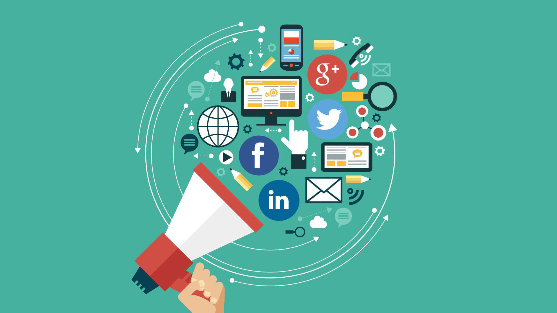 Social Network Marketing Concept Wallpaper