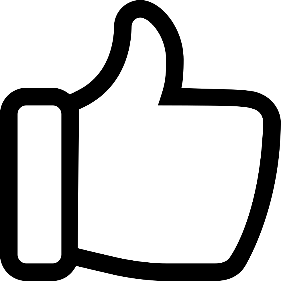 Social_ Media_ Thumbs_ Up_ Outline PNG